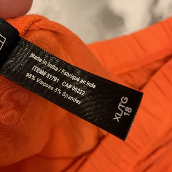 🍉JESS Jessica Simpson Orange and White Tie Dye Maxi Skirt size XL EUC - Picture 7 of 8